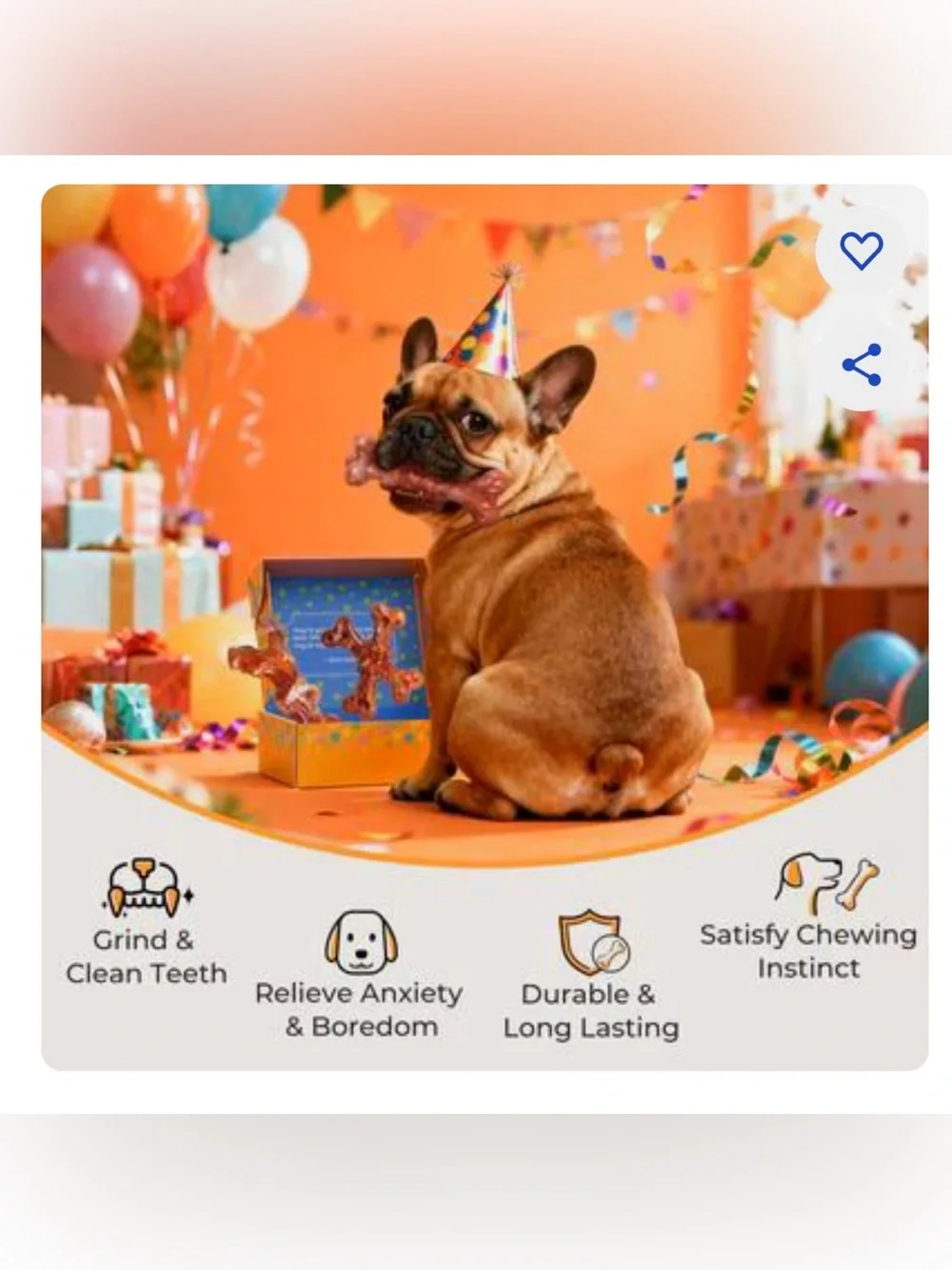 Happy Chew Box chienbox bacon flavor dog birthday puppy pets